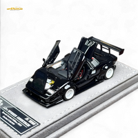 TPC Lamborghini Countach LBWK Black White Wheels 1:64