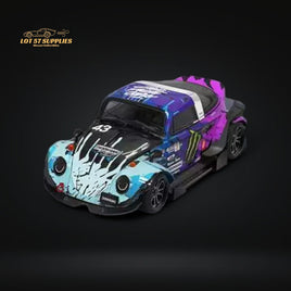 Mini Station Volkswagen Beetle Targa RWB Pink Flower Livery 1:64
