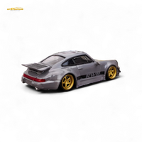 Flame Porsche 964 RWB Whale Tale Cement Gray 1:64