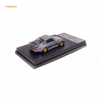 Flame Porsche 964 RWB Whale Tale Cement Gray 1:64