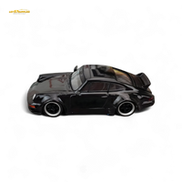 Flame Porsche 964 RWB Ducktail Gloss Black 1:64
