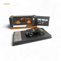 Flame Porsche 964 RWB Ducktail Gloss Black 1:64