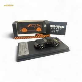 Flame Porsche 964 RWB Ducktail Gloss Black 1:64