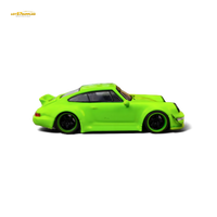 Flame Porsche 964 RWB Ducktail Fluorescent Green 1:64