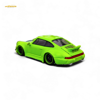 Flame Porsche 964 RWB Ducktail Fluorescent Green 1:64
