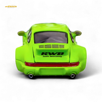 Flame Porsche 964 RWB Ducktail Fluorescent Green 1:64