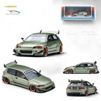 YM Model Honda Civic Pandem EG4 K20 Modified Bronze Green 1:64