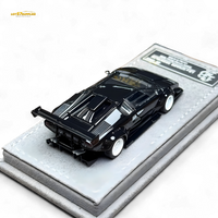 TPC Lamborghini Countach LBWK Black White Wheels 1:64