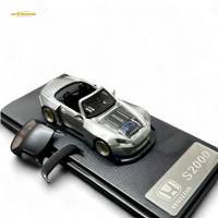 Rhino Model Honda S2000 Wide-Body Roadster Silver 1:64