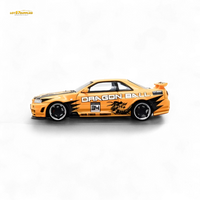Fast Speed Skyline R34 GT-R Orange Dragon Z 1:64