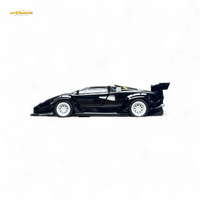TPC Lamborghini Countach LBWK Black White Wheels 1:64