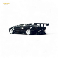 TPC Lamborghini Countach LBWK Black White Wheels 1:64