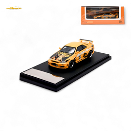 Fast Speed Skyline R34 GT-R Orange Dragon Z 1:64