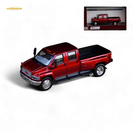 MK Miniatures & GOC GMC Top Kick Pick Up Truck Metallic Red 1:64